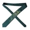 Green Printed 100% Silk Adjustable Men Tie - Image 3