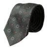 Dark Gray 100% Silk Fantasy Adjustable Men Tie - Image 2