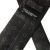 Dark Gray 100% Silk Fantasy Adjustable Men Tie - Image 5