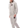 Elegant Gray Cotton Sweatsuit Ensemble - Image 2