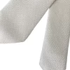 Off White 100% Silk Adjustable Necktie Men Tie - Image 4