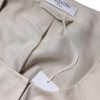 Beige Cotton Long Sleeves Round Neck Blazer Jacket - Image 6