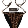 Brown Leopard Print Swimsuit Swimwear Bikini Bottom - Image 4