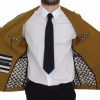 Elegant Yellow Cotton Blend Casual Blazer - Image 5