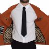Elegant Orange Casual Cotton Blend Blazer - Image 5