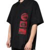 Black Eye Lip Cotton Button Down Men Shirt - Image 3