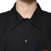 Black Eye Lip Cotton Button Down Men Shirt - Image 5