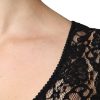 Black Logo Stripe Lace Short Sleeves Top - Image 6