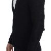 Elegant Black Merino Wool Cardigan - Image 2