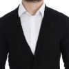 Elegant Black Merino Wool Cardigan - Image 5