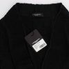 Elegant Black Merino Wool Cardigan - Image 6