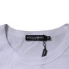 White Cotton Crew Neck Short Sleeve T-shirt - Image 6