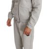 Elegant Gray Hooded Sweatsuit Ensemble - Image 4