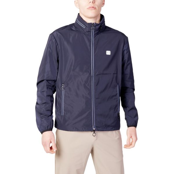 Blue Polyester Jackets & Coat