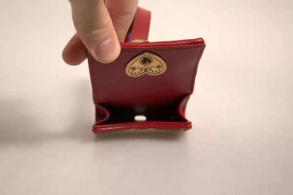 Black Leather Devotion Heart Strap Airpod Case - Image 7