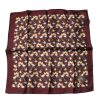 Maroon Oranges Silk Square Handkerchief Scarf - Image 2