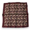 Maroon Oranges Silk Square Handkerchief Scarf - Image 3
