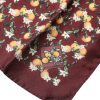 Maroon Oranges Silk Square Handkerchief Scarf - Image 4