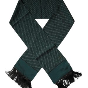 Dark Green Fantasy Fringes Neck Wrap Scarf