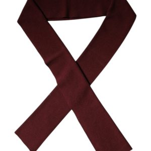 Maroon Cashmere Skinny Neck Wrap Scarf