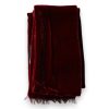 Maroon Silk Fringes Skinny Neck Wrap Scarf - Image 3