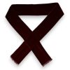 Maroon Silk Fringes Skinny Neck Wrap Scarf - Image 5
