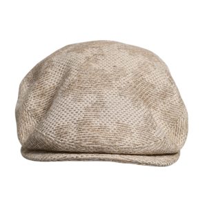Beige Floral Linen Newsboy Hat