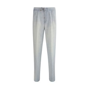 Jeans with drawstring waistband