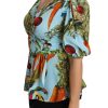 Vegetable Print Silk Top Extravaganza - Image 2