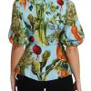 Vegetable Print Silk Top Extravaganza - Image 3