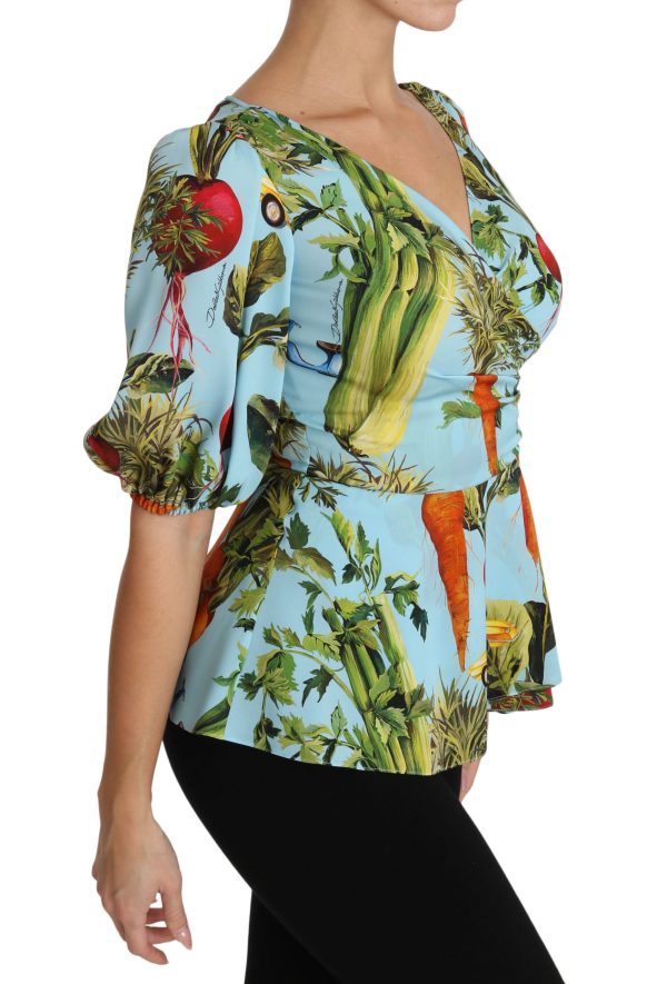 Vegetable Print Silk Top Extravaganza - Image 6