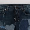 Chic Blue Patchwork Denim Shorts - Image 5