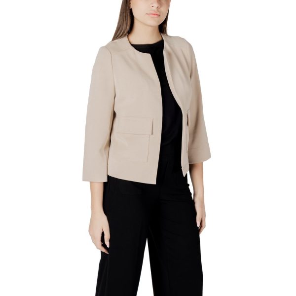 Beige Modal Jackets & Coat - Image 3