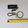 Chic Gold Brass Faux Pearl Letter Charm Keyring Keychain - Image 4