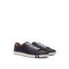 Elegant Blue Leather Sneakers For Men - Image 3