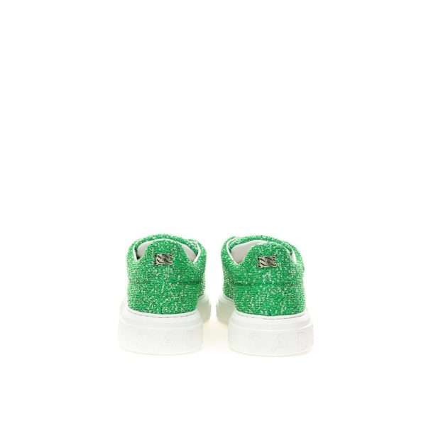 Emerald Elegance Leather Sneakers - Image 3