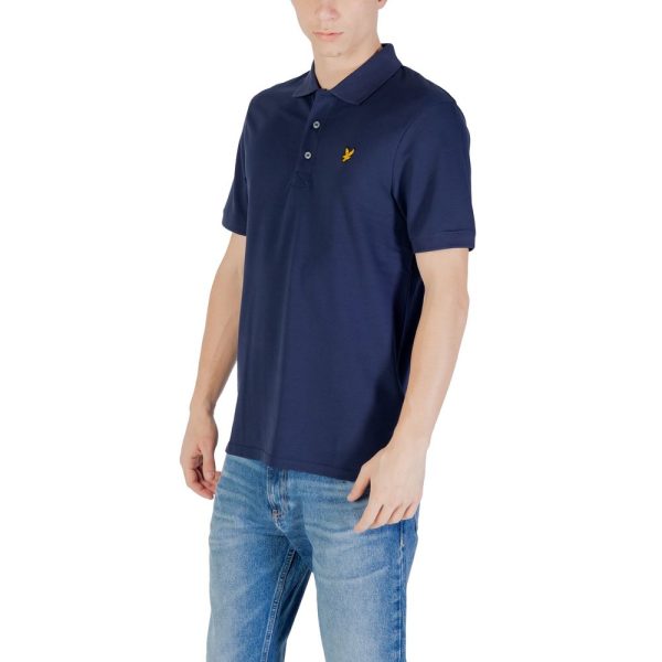 Blue Cotton Polo Shirt - Image 4
