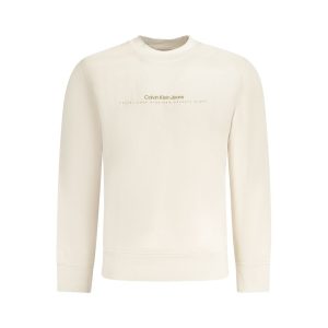 Beige Cotton Men Sweater