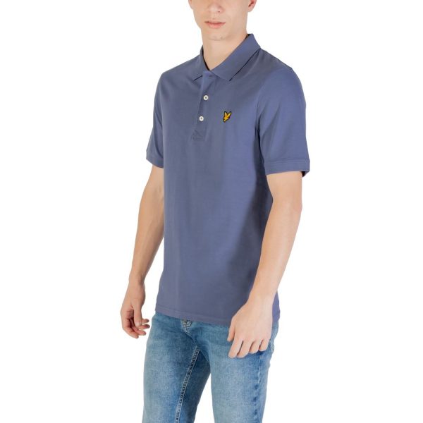Blue Cotton Polo Shirt - Image 4