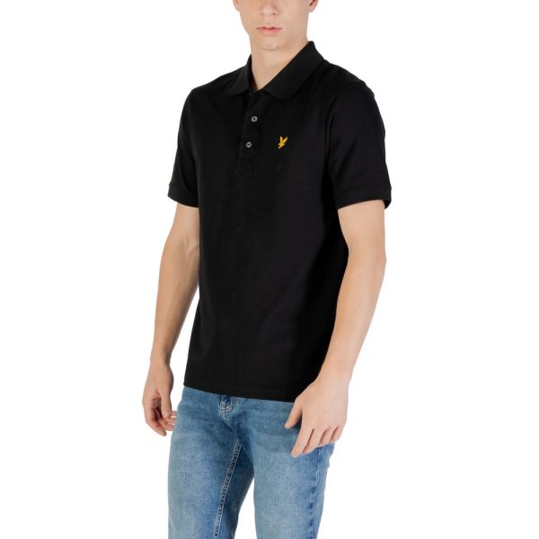 Black Cotton Polo Shirt - Image 4