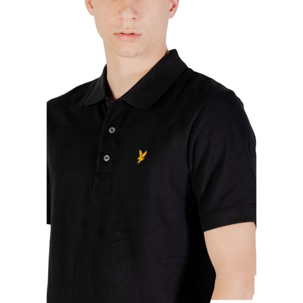 Black Cotton Polo Shirt - Image 5