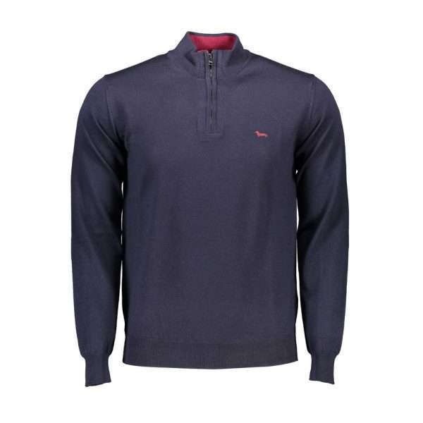 Blue Wool Men Sweater
