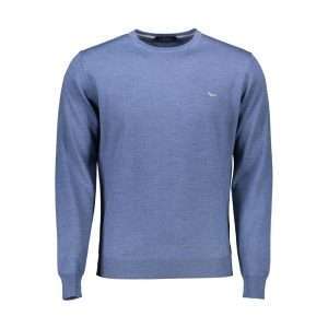Blue Wool Men Sweater