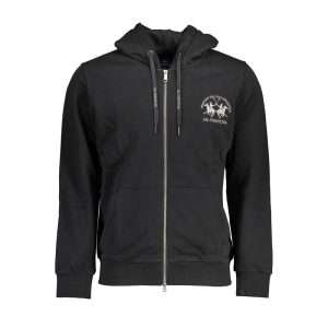 Black Cotton Men Sweater
