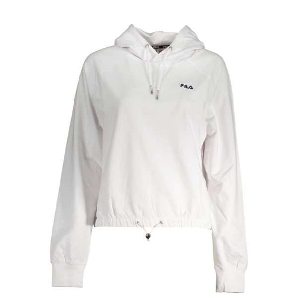 White Cotton Women Sweatshirt