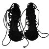 Elegant Black Suede Gladiator Stilettos - Image 2