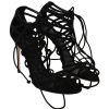 Elegant Black Suede Gladiator Stilettos - Image 3