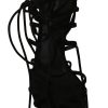 Elegant Black Suede Gladiator Stilettos - Image 7