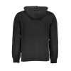 Sleek Hooded Cotton Sweatshirt in Black - Image 2