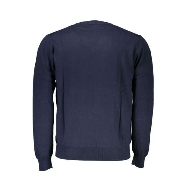 V-Neck Embroidered Blue Sweater - Image 2